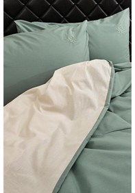 Resim Benetton Home Mint Tek Kişilik Ranforce Nevresim Seti Yeşil 