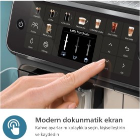 Resim Philips Tek Tuşla 20 Çeşit Kahve Hazırlayan Akıllı Espresso Makinesi Lattego 