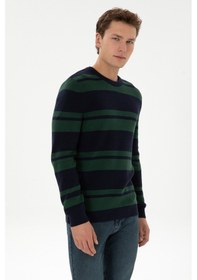 Resim U.S. Polo Assn. Erkek Regular Fit Bisiklet Yaka Lacivert Kazak 50314952-VR033 