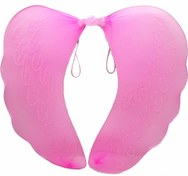 Resim Nessiworld Pembe Renk Ortası Pembe Tüylü Tül Peri Kanadı 40x50 cm 