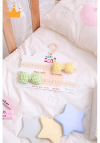 Resim Babyhola Kız Bebek 2'li Saç Bandı Bandana Set Yeşil-sarı 1704 Çok Renkli 