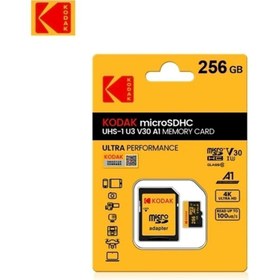 Resim Kodak 256gb. Micro Sd Hafıza Kartı Clas 10 4k Uv3 V30 A1 Hafıza Kartı 