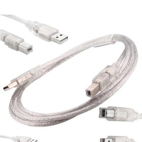 Resim Powermaster 1.5 Metre Şeffaf 2.0 USB Yazıcı Kablosu 