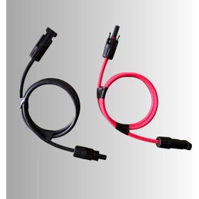 Resim Güneş Paneli Bağlantıları Için Iki Tarafı Mc4 Konnektörlü, Uv Dayanımlı Dc Uzatma Kablo Seti- 1 M Siyah 6 Mm2+1 M Kırmızı 6 Mm2 Kablo 