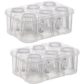 Resim Piev Urve Su Bardağı Fincan Kupa Taşıma Aparatı Koruyucu Saklama Kabı 2'li 