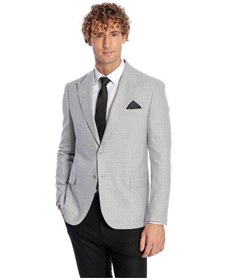Resim Wessi Desenli Slim Fit Gri Erkek Ceket 001 