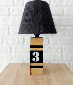 Resim Retro Now Dock Siyah Ahşap Ayakli Abajur 