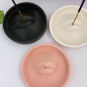 Resim Yuvarlak Dudak Şekilli Tütsü Tutucu Reçine Kalıp Tütsü Yakıcı Silikon Kalıplar Epoksi Reçine için Ağız Şekilli Ev Ofis Yoga Odası Koku 1 Delikli Herbarium, El Yapımı DIY Yapım Dekor Sanat Kil El Sanatları 