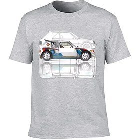 Resim Snapbuy Peugeot 205 T16 Grubu B 1984 Ralli T-shirt - Unisex Erkek/bayan Gömlekturuncu 