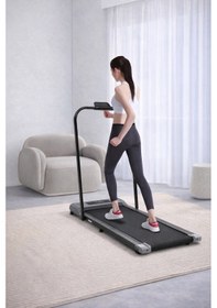 Resim Katlanabilir Akıllı Koşu Bandı Ultra Sessiz Telefon Tutuculu 120 Kg Taşıma Kapasitesi 