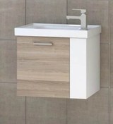 Resim Turkuaz Cerastyle Frame Mini Lavabo 50X28 Cm. Step Banyo Dolabı 