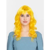 Resim Kuzgun Ticaret Sarı Renk Uzun Dalgalı Parti Peruğu 