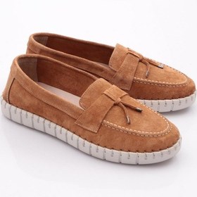 Resim Dgn P39 Kadin İp Desenli Comfort Ayakkabi P39-1512-R1783 Taba Süet 