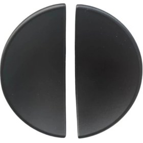 Resim System 4716 Yarım Daire Oval Kulp Siyah Renk Tek Adet 16 mm 