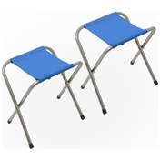 Resim Exent Katlanır Balıkçı Kamp Piknik Taburesi 2'li Mavi 