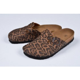 Resim Leopar Mantar Tabanlı Kız Çocuk Boston Birkens Günlük Sabo 59463 Günlük Terlik 
