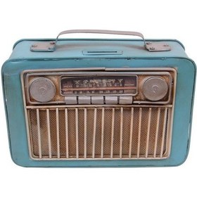 Resim Dekoratif Metal Radyo Kumbaralı Hediyelik 