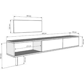 Resim Tsa1804a - Ferro180 Tv Stand, Tv Sehpası Antrasit 180cm Antrasit 