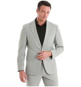 Resim Hatemoğlu Gri Slim Fit Desenli Mono Yaka Klasik Takım Elbise 33202024c005 328 Gri 