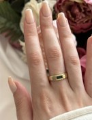 Resim Yeşil Taşlı Retro Yüzük 