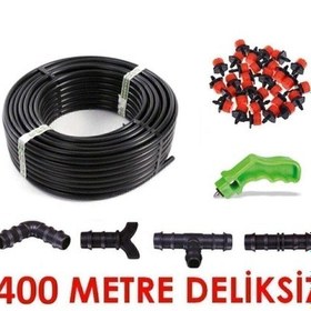 Resim 400 Metre Deliksiz Düz Damla Sulama Sistemi. 