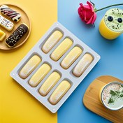 Resim Yapışmaz 8 Gözlü Silikon Kalıplar, Dikdörtgen Pasta ve Çikolata Barı için DIY Pişirme Kalıbı, Enerji Barları, Çikolatalar, Muffinler, Kurabiyeler Yapımı İçin Uygun (1 Adet) 