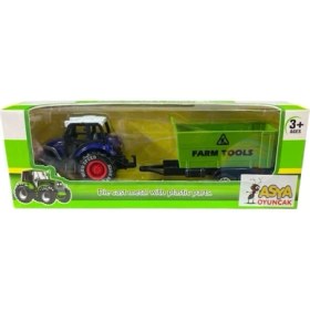 Resim Asya Oyuncak Metal Traktör 955-168-MAVI 