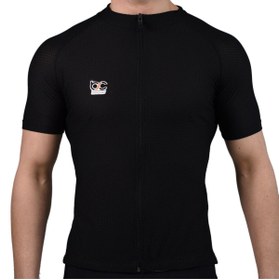 Resim BSCYCLİNG Siyah Bisiklet Forması ( Petek Desen , Kısa Kol ) 