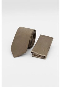 Resim İmza Taba Kuş Gözü Desen 6 Cm Kravat 1090250201 Taba 