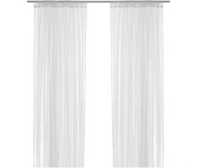 Resim Pucutun Lill Perde Çifti Beyaz (280 cm x 300 Cm) 