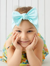 Resim Babygiz El Yapımı Yumuşak Fiyonk Bağlamalı Doğal Pamuklu Penye Bebek Çocuk Kız Bandana Best Of Serisi 