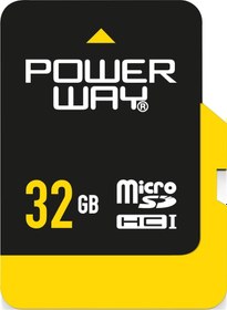Resim Powerway 32 GB MicroSDHC Hafiza Kartı + Adaptör 