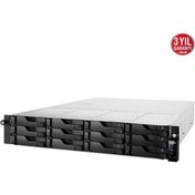 Resim Asustor AS6512RD-64GB ATOM QC C3538-64GB RAM-12-diskli RACK NAS SUNUCU 