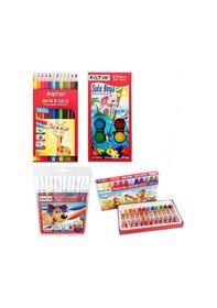 Resim Fatih Kırtasiye 12'li Kuruboya + suluboya + pastelboya + keçeli Kalem 