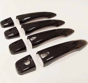 Resim Nissan Qashqai 2014-2020 Kapı Kolu Kaplama - Piano Black ( Smart Key ) 
