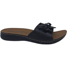 Resim Zerhan 2452 Kadın Siyah Fiyonklu Günlük Kullanım Terlik Siyah 