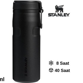 Resim Stanley The Iceflow Twist Flip 0.47 L Çelik Termos Siyah 