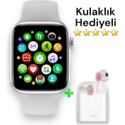 Resim Beyaz Akıllı Saat ve Kablosuz Kulaklık Seti, Şık ve Kullanışlı Ikili Paket 