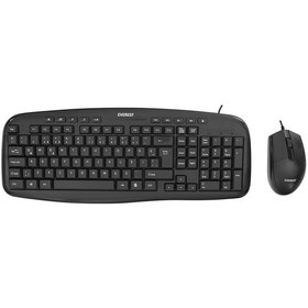 Resim Everest Usb Q Siyah Multimedya Klavye - Mouse Set Un-795 