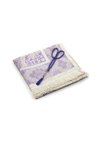 Resim Lüks Açık Renk Osmanlı Şönil Seccade Tesbih Hediyeli Lila 