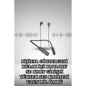 Resim Alarm ve Titreşim Özellikli Akıllı Saat ve Mikrofonlu Kablolu Bluetooth Kulaklık 60 Saat 
