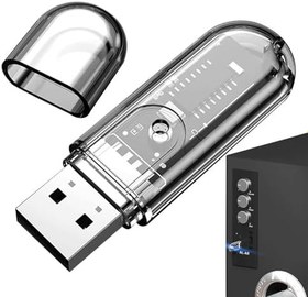 Resim USB - Kablosuz Adaptör, USB Kablosuz Ses Adaptörü | Taşınabilir 5.3 Verici Alıcı | Gençler için çok işlevli MP3 çalar FM Vericileri, Yaşlılar, Çocuklar 