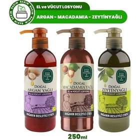 Resim Eyüp Sabri Tuncer Argan + Macadamia + Zeytinyağlı El ve Vücut Losyonu 3 x 250 ML 