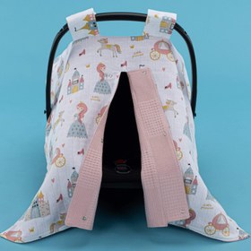 Resim Puset Örtüsü - Çift Taraflı - Gül Kurusu Waffle - Sindirella 