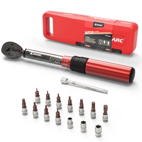 Resim 16 adet EZARC 1/4 İnç Sürücü Bisiklet Tork Anahtarı Seti, 2-20/5-25 Nm Click Bisiklet Tork Anahtarı Bit Soketleri Uzatma Çubuğu ile, 72 Dişli Ratchet MTB, E-Bisiklet, Motosiklet için - Krom Vanadyum Çelik, Manuel İşletim, Ayarlanabilir, Bisiklet Bakım Aracı|Click Anahtar Seti|Dayanıklı Yapı, Bisiklet Aksesuarları, Darbe Anahtarı Tabancası, Darbe Sürücü, 1/, Torx Nokta T, Torx Tornavida, Dinamik Anahtar, Dinamik Tornavida, Gerilim Tornavida, Bisiklet Tork Anahtarı, Dijital Tork Anahtarı 