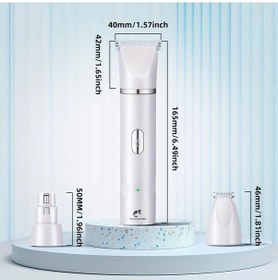 Resim Willowhaven 3ü1 Aletli Evcil Hayvan Bakım Seti Sessiz Şarjlı 2 Hızlı Kedi Köpek Tıraş Makinesi Black 