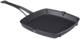 Resim Lava Döküm Izgara Tava, Metal Kulplu, 26x26 cm 