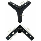 Resim Novahub 8'lik Metal Kanepe Ayak Takımı - 15 Cm Siyah Metal Sehpa Ayağı - 600 Kg Yük Kapasitesi - Modern Mobilya Ayağı - 