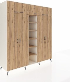 Resim Kronos Dolap 18 Raflı 9 Kapaklı 220x59x243 Aytaşı-çam/çam Atlas Çam/atlas Çam - Aytası 