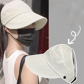 Resim 1/2 Adet Yeni Hızlı Kuruyan İpli At Kuyruğu, Nefes Alabilen Balıkçı Şapkası, Hafif ve Havalandırmalı, Günlük Kullanım İçin Uygun, Maske Asma Yan Askılı 